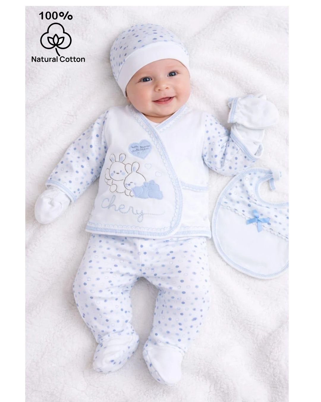Βρεφικό Σετ 100% Βαμβακερό – Απαλό & Φιλικό για το Ευαίσθητο Δερματάκι 0,3 μηνών